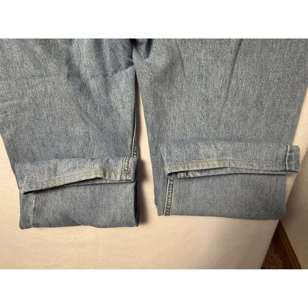 Levis 505 Regular Fit Jeans Mens 40x30 Light Wash Blue Straight‎ Leg Denim